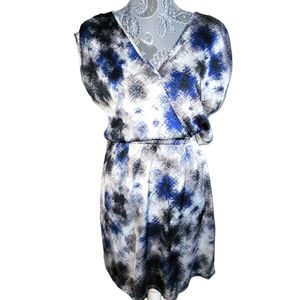 Apostrophe faux wrap dress.